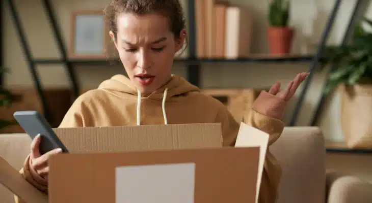 woman packing